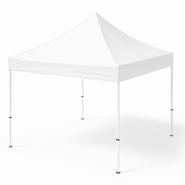 Front angled studio view of the 10x10 Pop-Up Canopy Tent on white background showing full frame and canopy top.