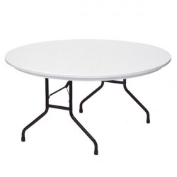 PLASTIC WHITE ROUND TABLE 60”