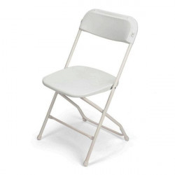 WHITE PLASTIC FOLDING CHAIRS